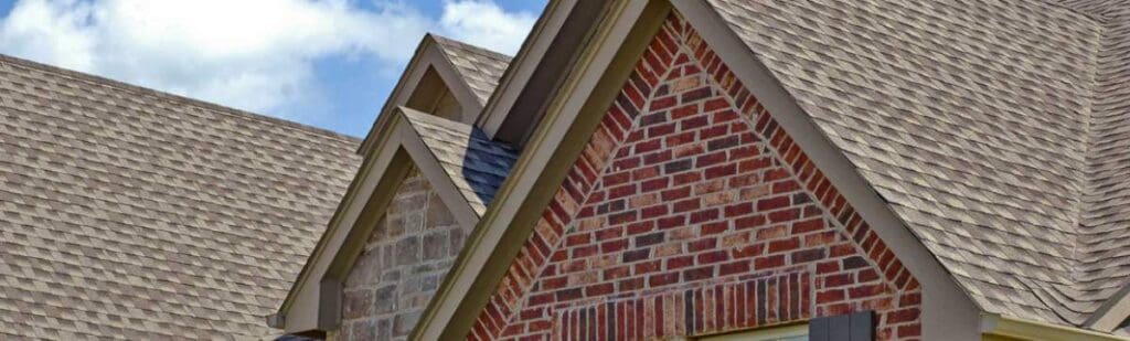 pitched roof system front of house