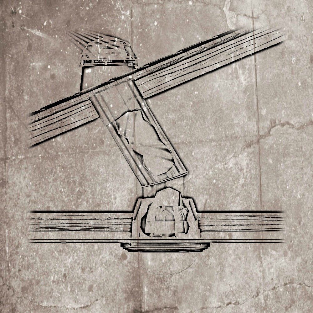A drawing of a solar tube schematic to help illustrate solar tube installation