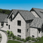 new roof replacement project with IKO roofing products on grey two story home in Vancouver, WA