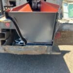 A gutter being produced by a gutter producing machine