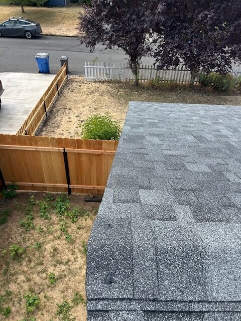 roof repair project on Vancouver, WA home view from roof 