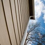 Downspout and siding to illustrate metal roof and siding color combinations